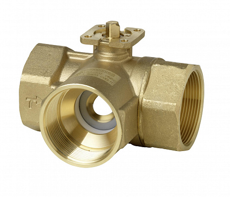 Клапан шаровой 3-х ходовой, PN40, Kvs 50, DN50, -10…120 C, резьбовой
