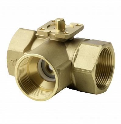 Клапан шаровой 3-х ходовой, PN40, Kvs 63, DN50, -10…120 C, резьбовой