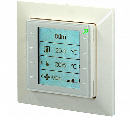 Модуль комнатный с KNX PL-Link, датчиком температуры, конфигурируемый с квадратной белой рамкой CEE/VDE (тип A)