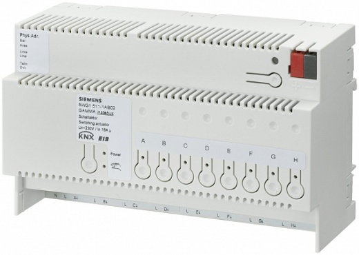 Выключатель НАГРУЗКИ N 511/02, 8Х230V AC 16A, ДЛЯ УСТАНОВКИ НА DIN-РЕЙКУ, 8 ТЕ