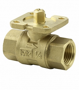 Клапан шаровой 2-х ходовой, PN40, Kvs 10, DN15, -10…120 C, резьбовой