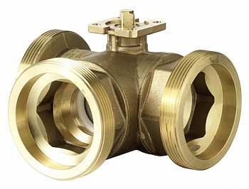 Клапан шаровой 3-х ходовой, PN40, Kvs 40, DN50, -10…120 C, резьбовой