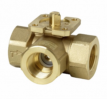 Клапан шаровой 3-х ходовой, PN40, Kvs 16, DN20, -10…120 C, резьбовой