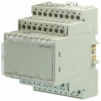 Модуль I/O TXM1.4D3R. 4 дискретных входа, 3 релейных выхода