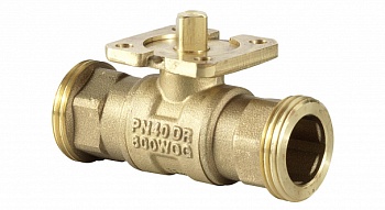 Клапан шаровой 2-х ходовой, PN40, Kvs 35, DN32, -10…120 C, резьбовой