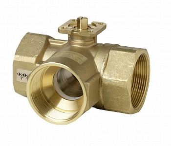 Клапан шаровой 3-х ходовой, PN40, Kvs 37, DN50, -10…120 C, резьбовой